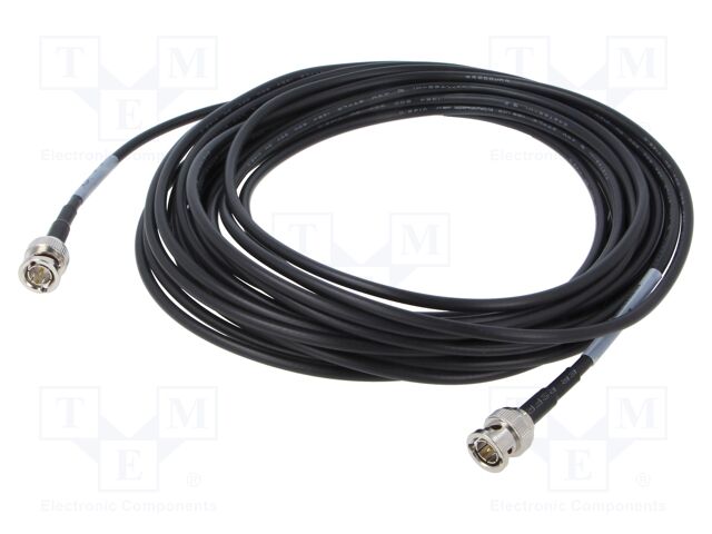 Cable; 9m; BNC male,both sides; shielded; black; straight; 0÷40°C