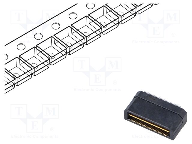 Connector: PCB to PCB; male; PIN: 60; 0.5mm; QTH; gold-plated; SMT
