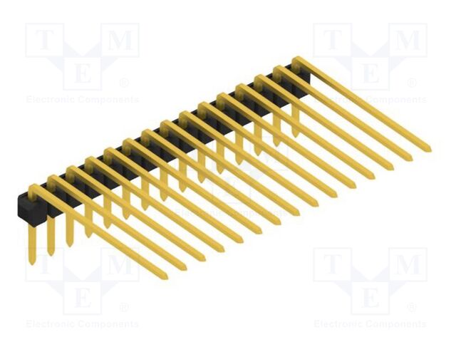 Connector: pin strips; pin header; male; PIN: 15; 2.54mm; THT; 1x15
