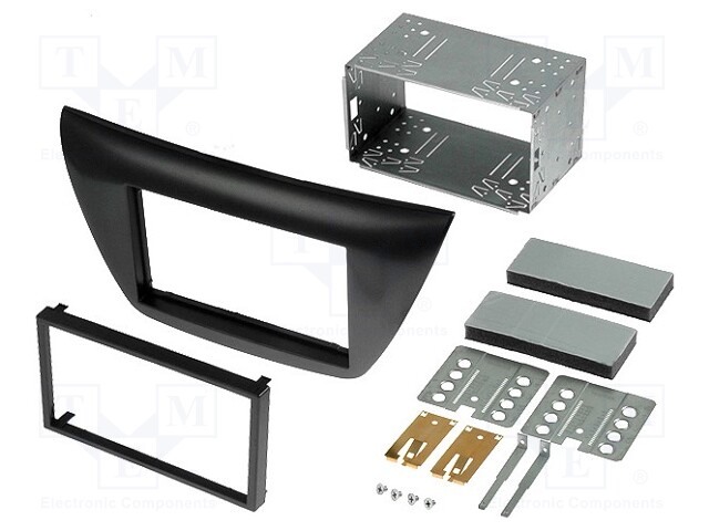 Radio mounting frame; Mitsubishi; 2 DIN; black