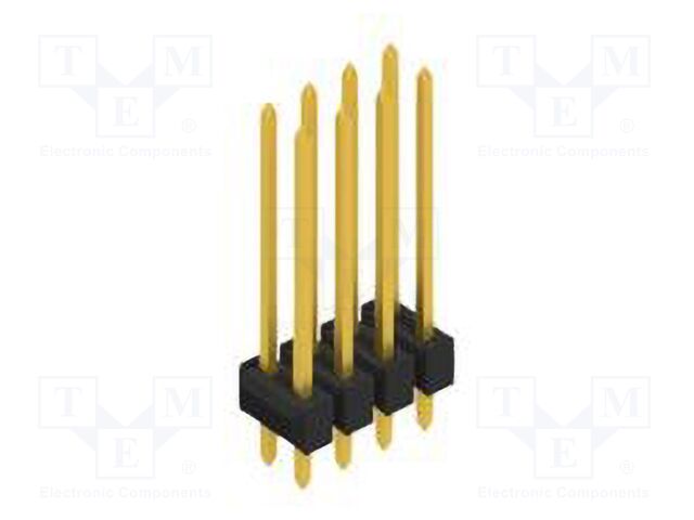 Connector: pin strips; pin header; male; PIN: 8; 2.54mm; THT; 2x4
