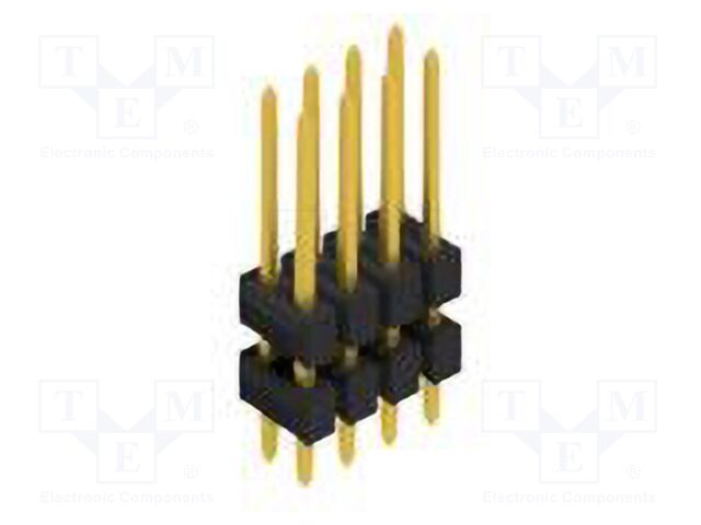Connector: pin strips; pin header; male; PIN: 8; 2.54mm; THT; 2x4