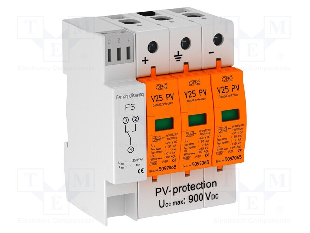 Surge arrestor; Mounting: DIN; IP20