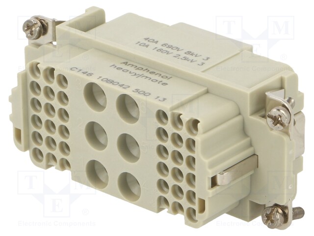 Connector: HDC; contact insert; female; C146,heavy|mate K; 42+PE