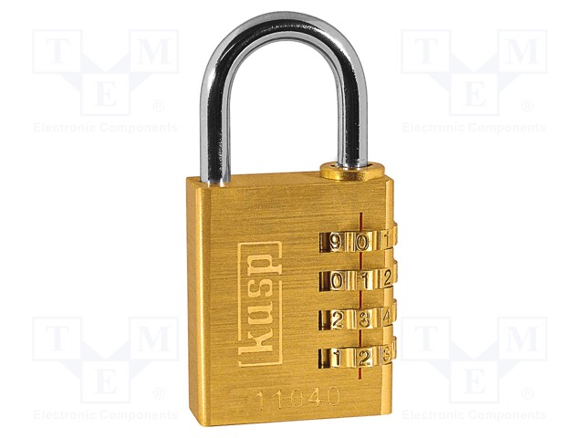 Padlock; brass; Application: toolboxes,cabinets,sheds; A: 40mm