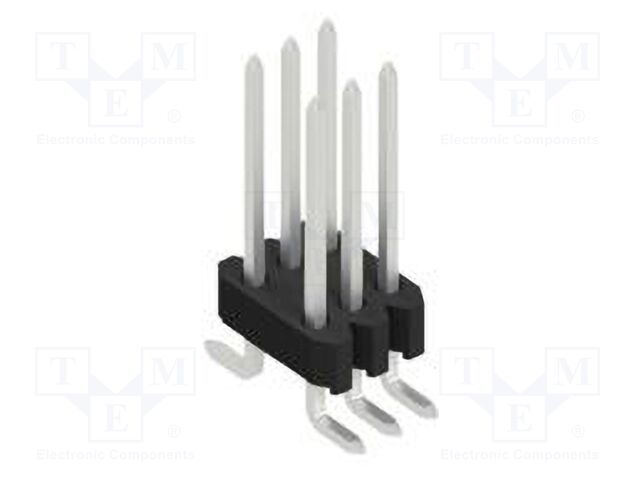 Connector: pin strips; pin header; male; PIN: 6; 1.27mm; SMT; 2x3