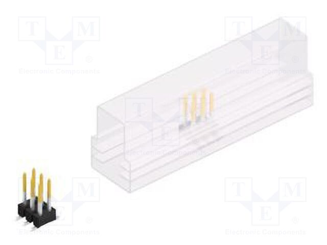 Connector: pin strips; pin header; male; PIN: 6; 2.54mm; SMT; 2x3