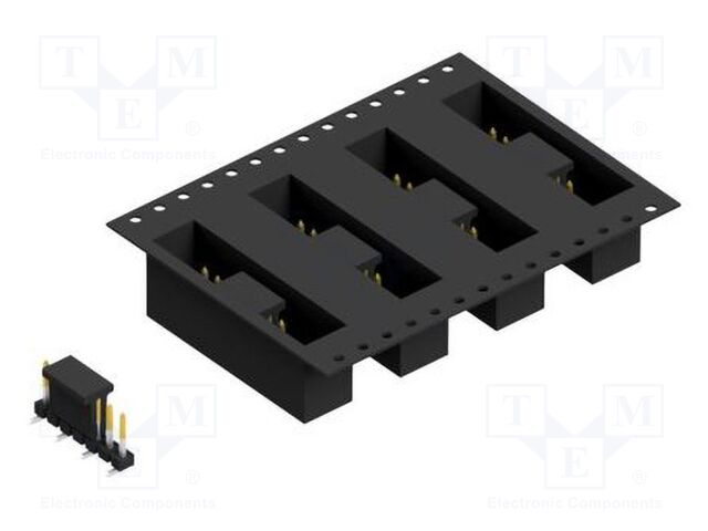 Connector: pin strips; pin header; male; PIN: 7; 2.54mm; SMT; 1x7