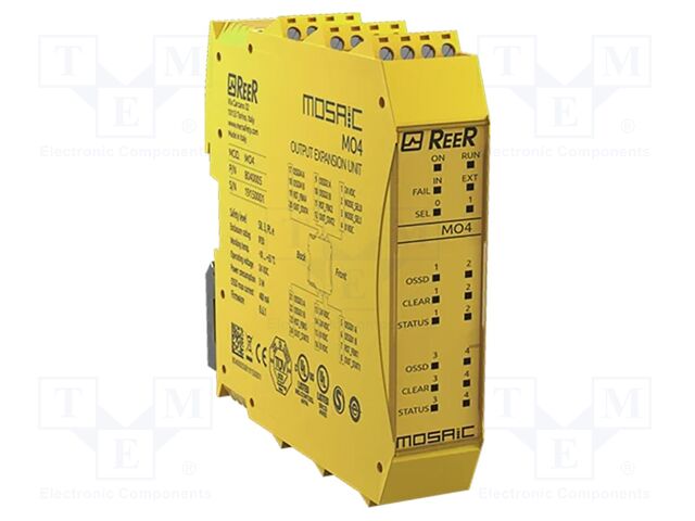 I/O extension module; 24VDC; IN: 4; OUT: 8; for DIN rail mounting