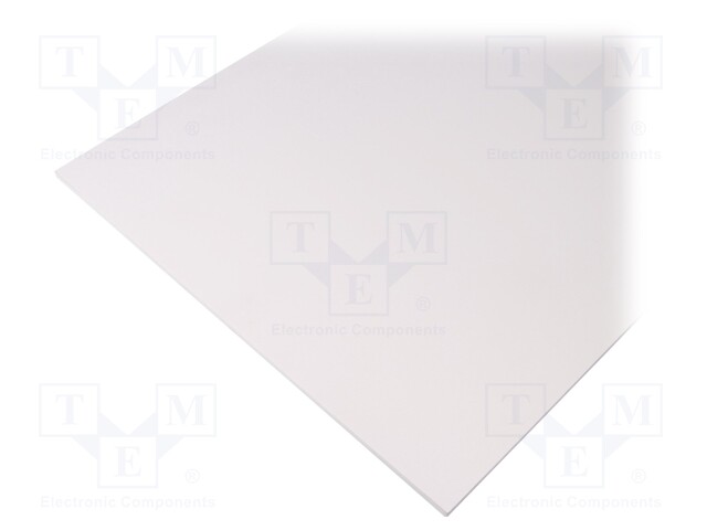 Sheet; Dim: 300x500mm; D: 4mm; white; Production process: extruded