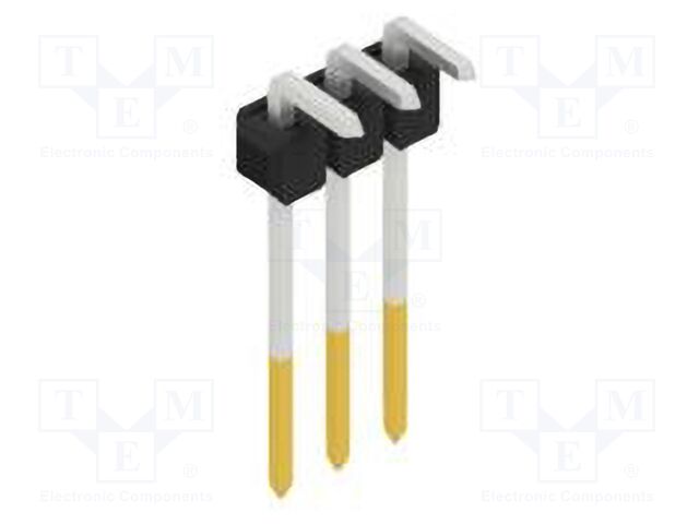 Connector: pin strips; pin header; male; PIN: 3; 2.54mm; THT; 1x3