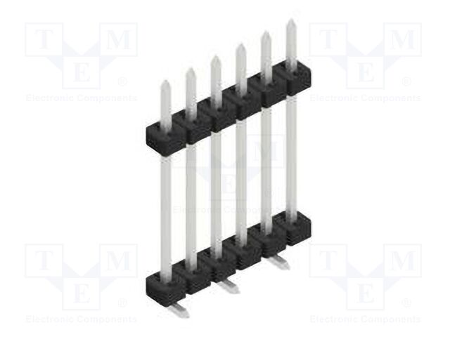 Connector: pin strips; pin header; male; PIN: 6; 2mm; SMT; 1x6; 100V