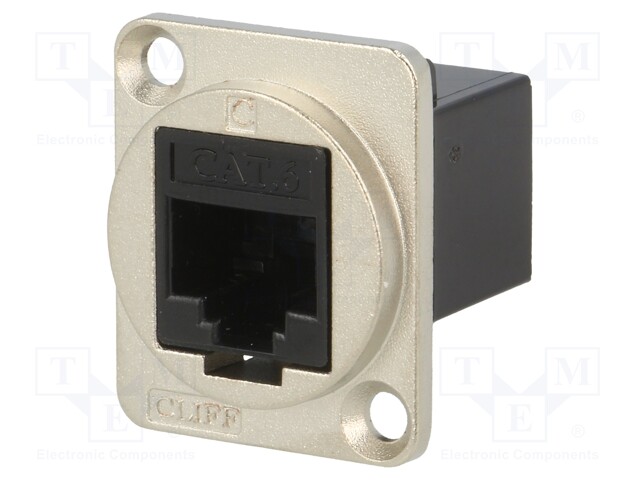 Coupler; FT; Cat: 6; Layout: 8p8c; RJ45 socket,both sides; 19x24mm