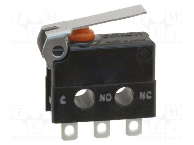 Microswitch SNAP ACTION; with short lever; SPDT; 0.1A/30VDC