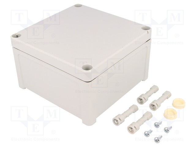 Enclosure: multipurpose; X: 130mm; Y: 130mm; Z: 75mm; TEMPO; ABS; grey