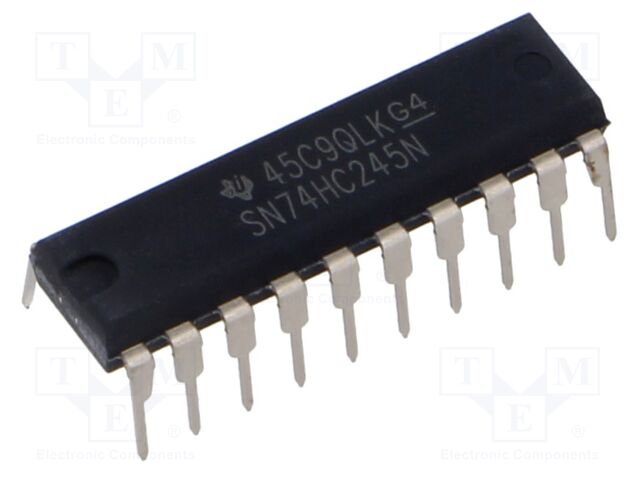 Transceiver, 74HC245, 2 V to 6 V, DIP-20