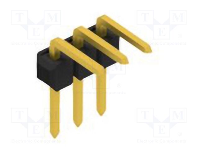 Connector: pin strips; pin header; male; PIN: 3; 2.54mm; THT; 1x3