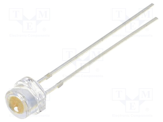LED; 4.8mm; white warm; 12(typ)lm; 130°; Front: convex; 7.6÷9.6V