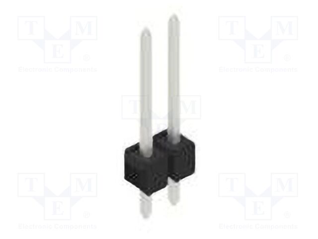 Connector: pin strips; pin header; male; PIN: 2; 2.54mm; THT; 1x2