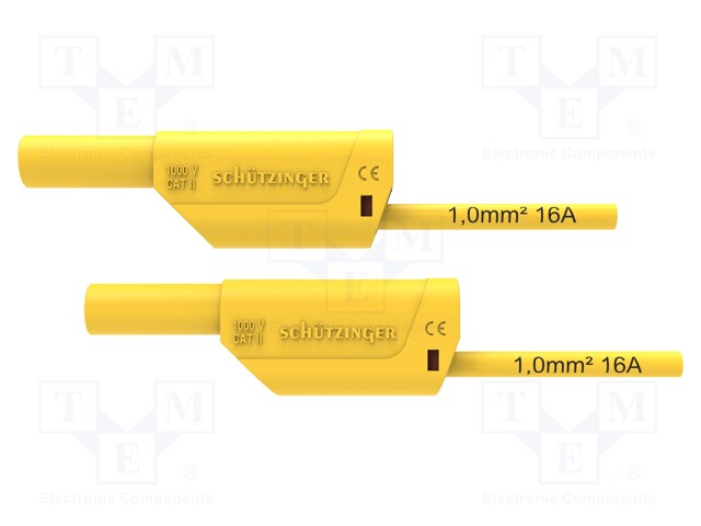 Test lead; 16A; 4mm banana plug-4mm banana plug; Urated: 1kV