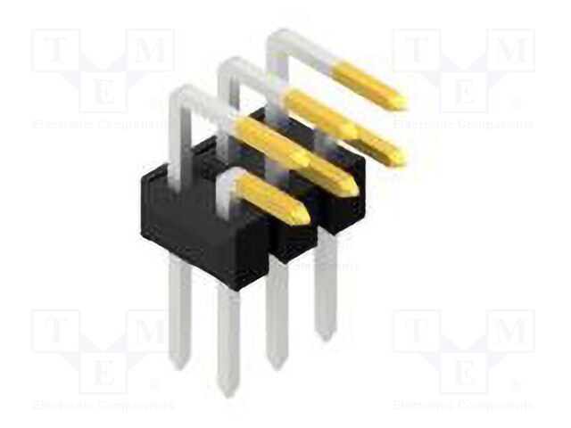 Connector: pin strips; pin header; male; PIN: 6; 2.54mm; THT; 2x3