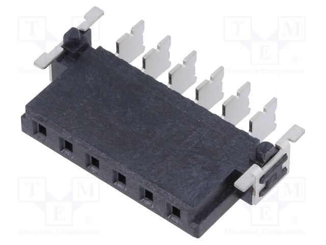 Connector: PCB to PCB; female; PIN: 6; 2.54mm; -55÷125°C; 21A; SMT