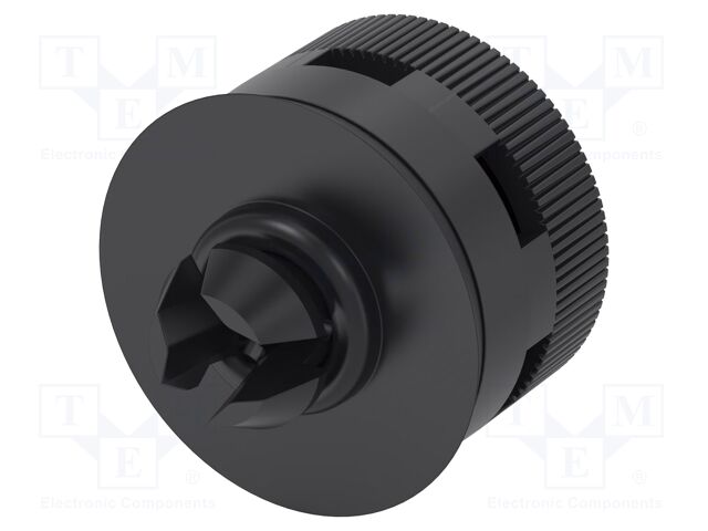 Pressure compensation device; -20÷100°C; Body: black; Entrelec