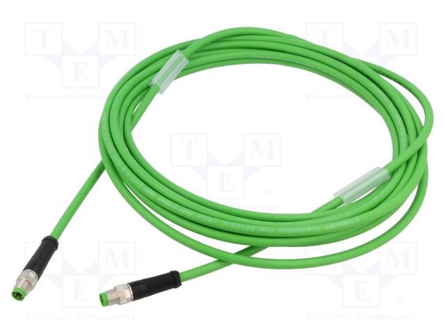 Connection lead; IP67; 50VAC; 60VDC; 4A; 5m; Series: 7000; PIN: 4