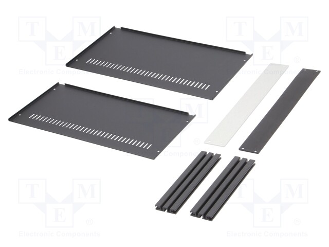 Enclosure: with panel; vented; X: 334mm; Y: 286mm; Z: 43mm