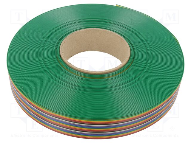 Wire: ribbon; 1.27mm; stranded; Cu; 25x28AWG; unshielded; PVC; 300V