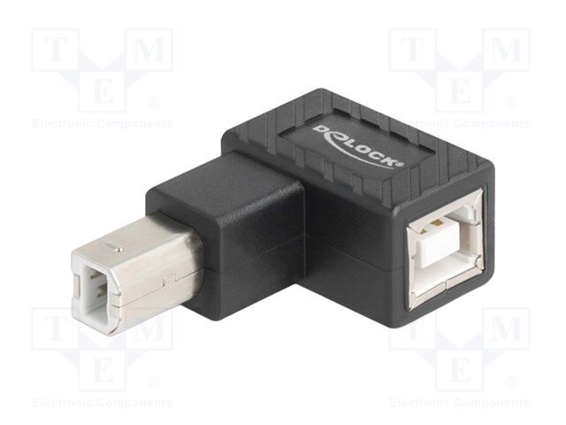 Adapter; USB 2.0; USB B socket,USB B plug 90° up/down