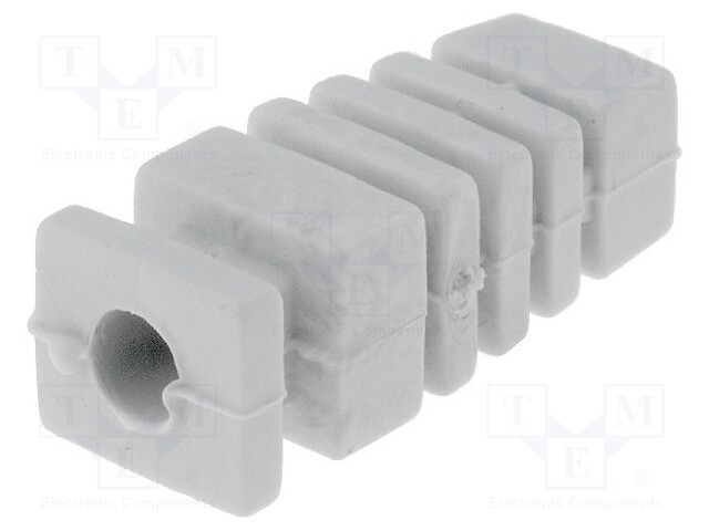 Strain relief; Dim: Ø4mm; L: 23mm; light grey