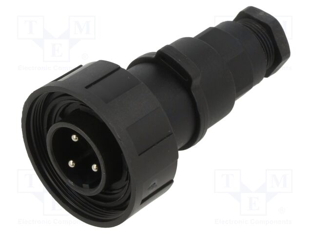 Connector: circular; plug; male; PIN: 12; 5A; 50V; w/o contacts