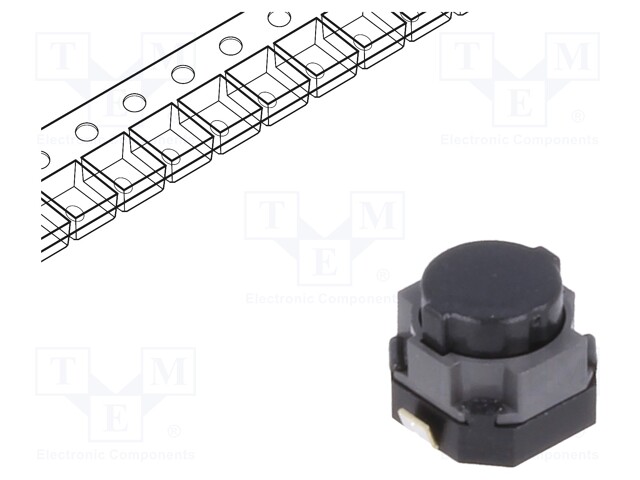 Microswitch TACT; SPST; Pos: 2; 0.05A/12VDC; SMT; none; 3N; 5mm
