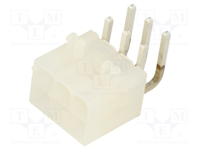 MiniFit Jr RA DR /Pegs 30Au V-2 6Ckt