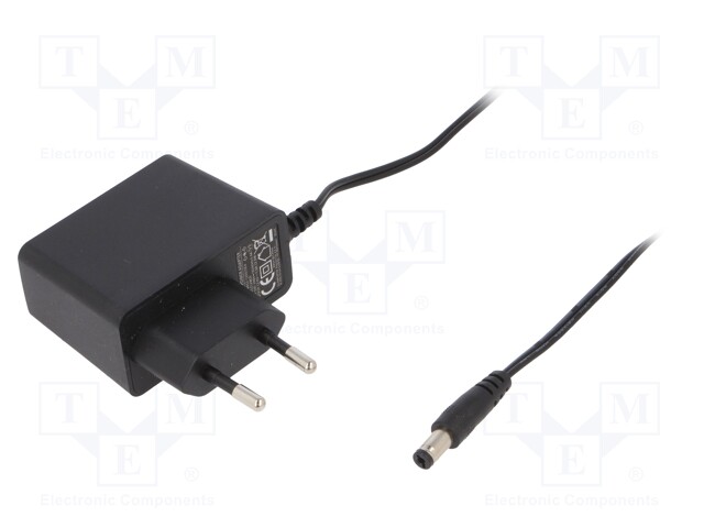 Power supply: switched-mode; 12VDC; 1A; Out: 5,5/2,1; 12W; Plug: EU