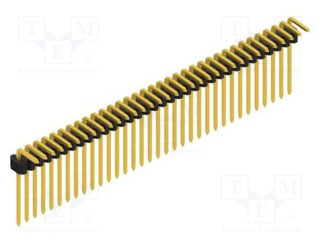 Connector: pin strips; pin header; male; PIN: 34; 1.27mm; THT; 1x34