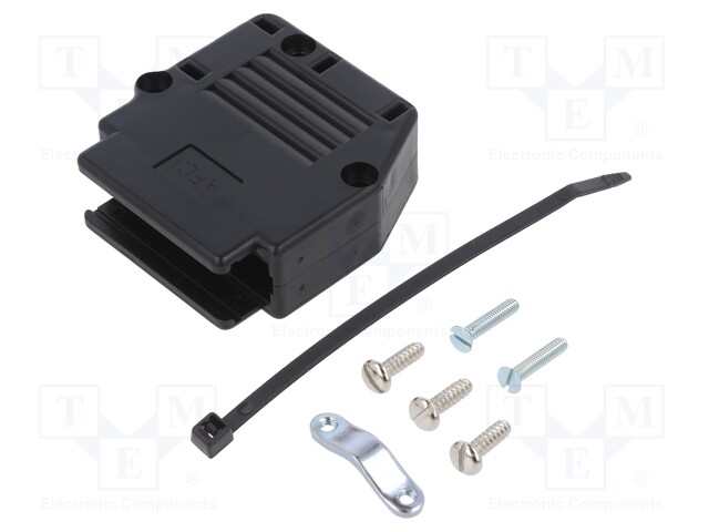 D Sub Backshell, DB, 90°, 180°, Thermoplastic Body