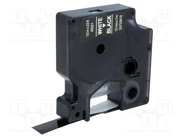 Tape; Width: 12mm; Colour: black; Character colour: white; L: 7m