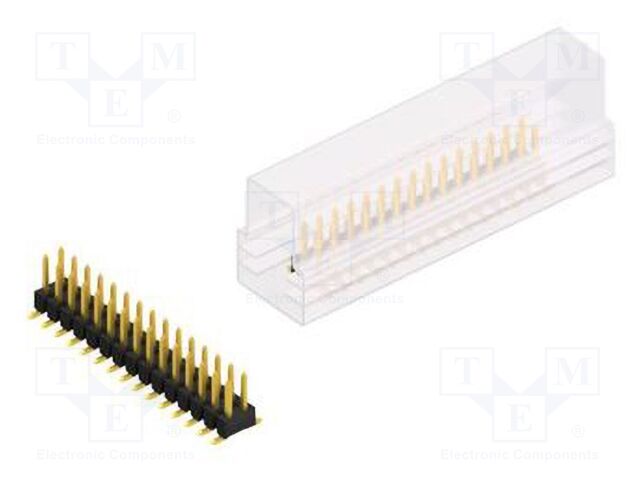 Connector: pin strips; pin header; male; PIN: 30; 2.54mm; SMT; 2x15
