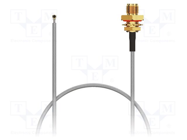 Cable; IPEX MHF 4L,SMA female; black; -40÷85°C; 0÷6GHz; 200mm; 50Ω