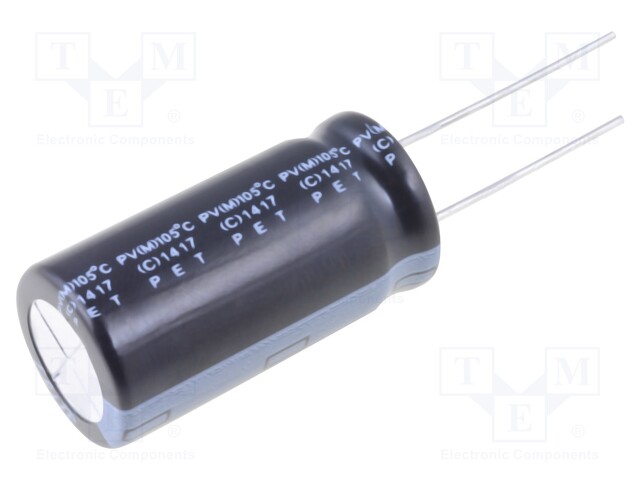 Capacitor: electrolytic; THT; 47uF; 400VDC; Ø16x32mm; Pitch: 7.5mm