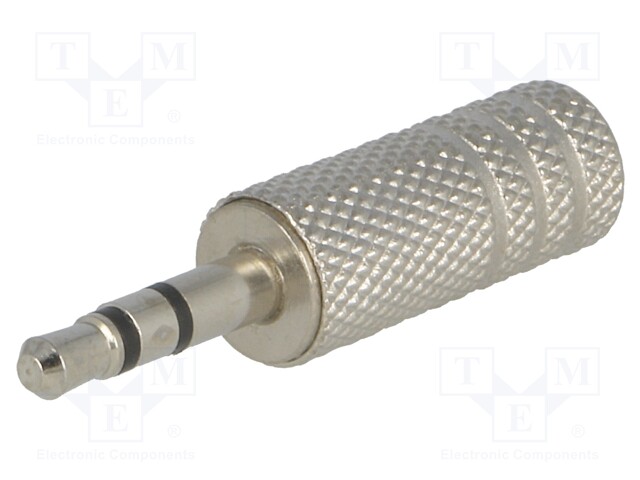 Plug; Jack 3,5mm; male; stereo; straight; for cable; soldering