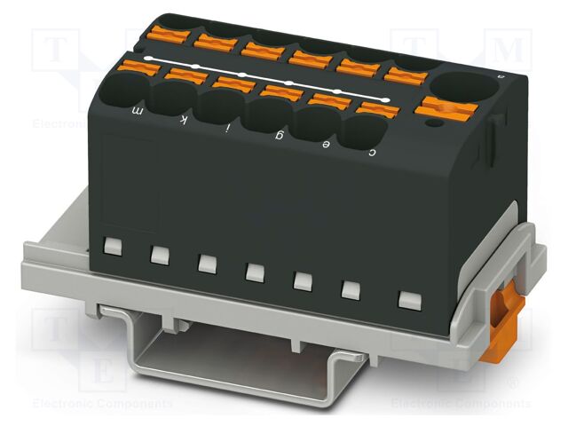 Splice terminal: rail; 32A; 800V; push-in; PA; 0.2÷6mm2; W: 28.6mm
