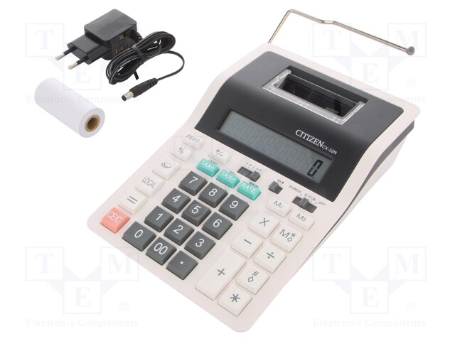 Calculator; Additional functions: printing