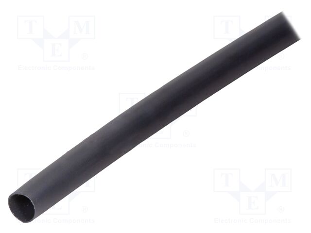 Heat shrink sleeve; glued; 3: 1; 12mm; black; polyolefine