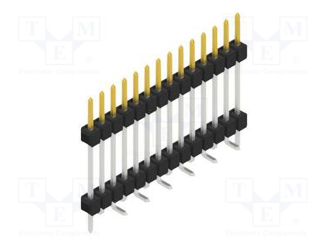 Connector: pin strips; pin header; male; PIN: 14; 2.54mm; SMT; 1x14
