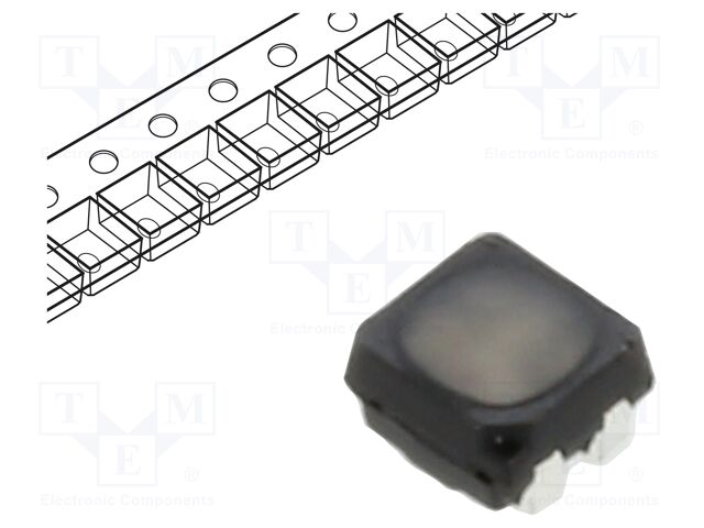 LED; RGB; SMD; 1515; 1.55x1.5x1mm; 120°; 5mA; λd: 470nm,525nm,624nm
