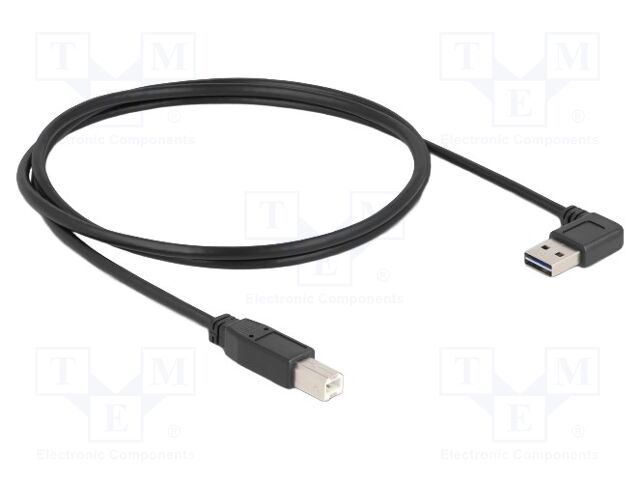 Cable; USB 2.0; USB A plug double sided 90° left/right; 1m