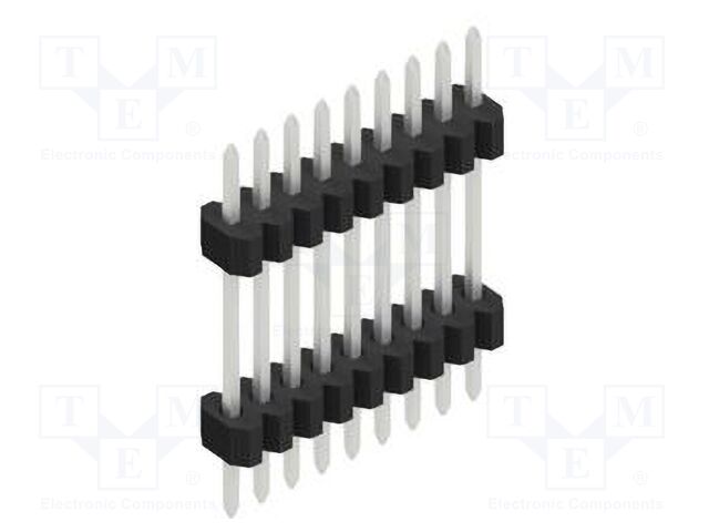 Connector: pin strips; pin header; male; PIN: 9; 1.27mm; THT; 1x9